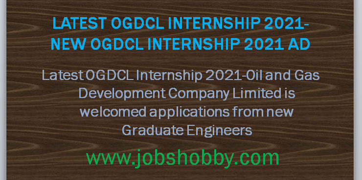 Latest OGDCL Internship 2021